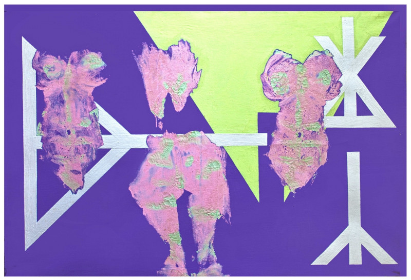 5. Untitled, mixed media, canvas, 190 x 140 cm, 1988, private collection