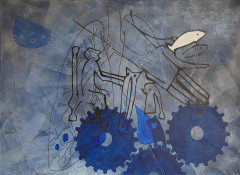 23. Lake of Time, mixed media, canvas, 95 x 135 cm, 2011, private collection