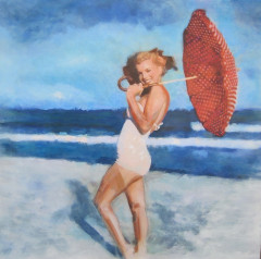 19. Marilyn with Umbrella, mixed media, canvas, 100 x 100 cm, private collection