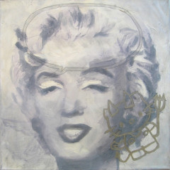 22. Marilyn (from the Series The Fifties), mixed media, canvas, 50 x 50 cm, 2012
