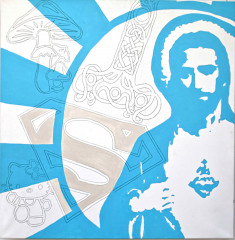 8. Jesus (from the Series Heroes), mixed media, canvas, 80 x 80 cm, 2011