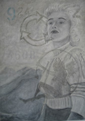 19. Angel in the Mountains (Marilyn) (from the Series The Fifties), mixed media, canvas,  80 x 60 cm, 2012, private collection