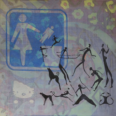 15. Relationships I, 115 x 115 cm, mixed media, canvas, 2010-2011, private collection