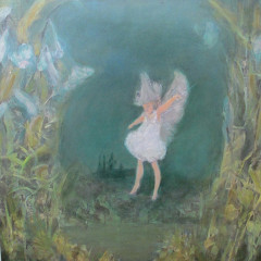 Fairy (Praga Aeterna), mixed media, canvas, 50 x 50 cm, 2016